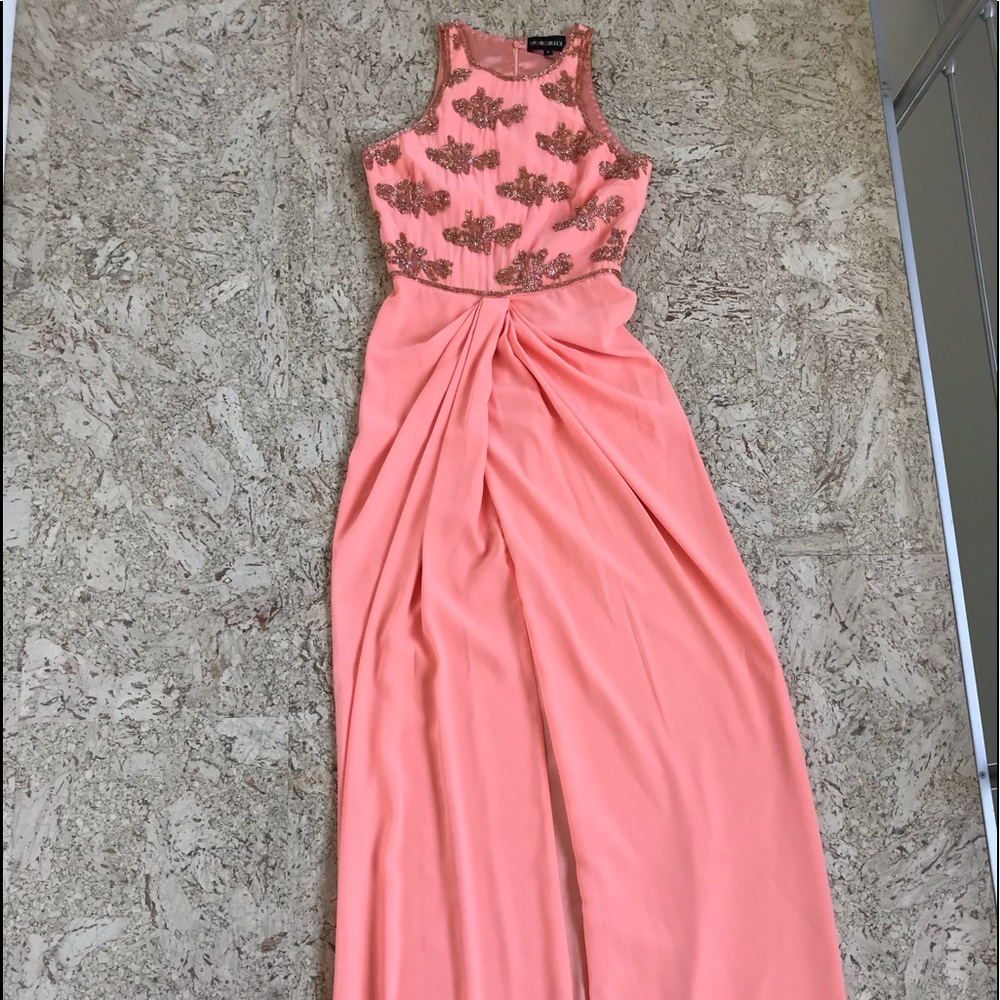 Asos Virgos Lounge embellished dress UK size 8 , US size 4 in peach color